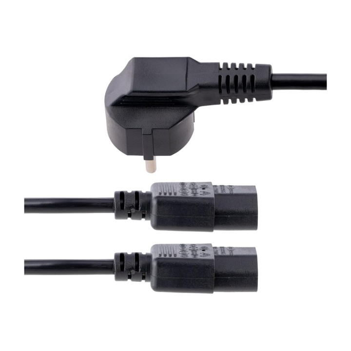 STARTECH.COM Cable de alimentación en Y Schuko a doble IEC 2X-C13 2 M PXT101YEU2M DSP0000040256
