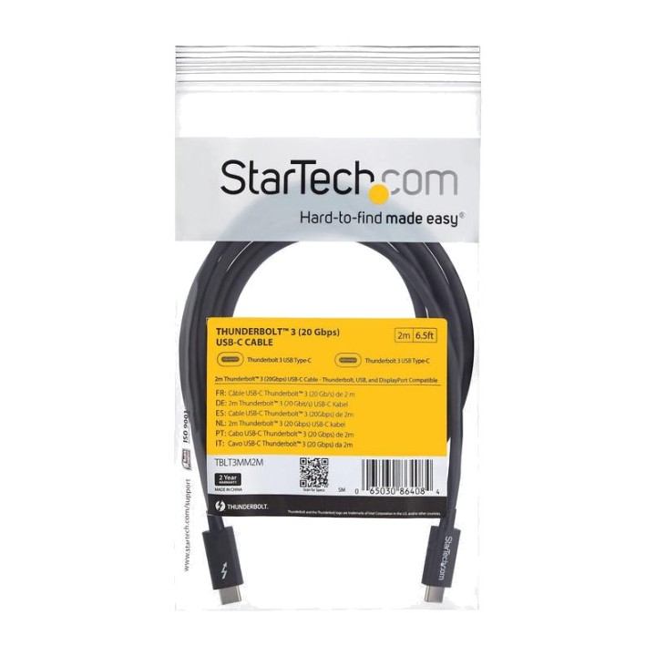 STARTECH.COM Cable passiu Thunderbolt 3 amb connectors USB-C