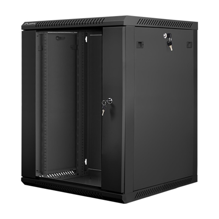 LANBERG Wandmontierter Rackschrank mit Glastür 19" 15U