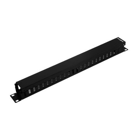 organizador de cables metálico tipo a para armario rack 19" 1u ak-1201