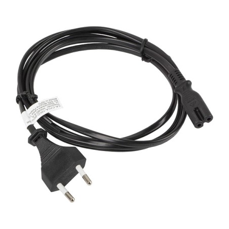 napájecí kabel typu osmička s evropskou zástrčkou cee-7/16 iec-c7 180 cm ca-c7ca-10cc-0018-bk