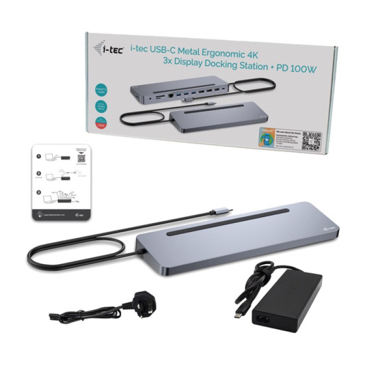 I-TEC Station d’accueil USB-C ergonomique avec support pour