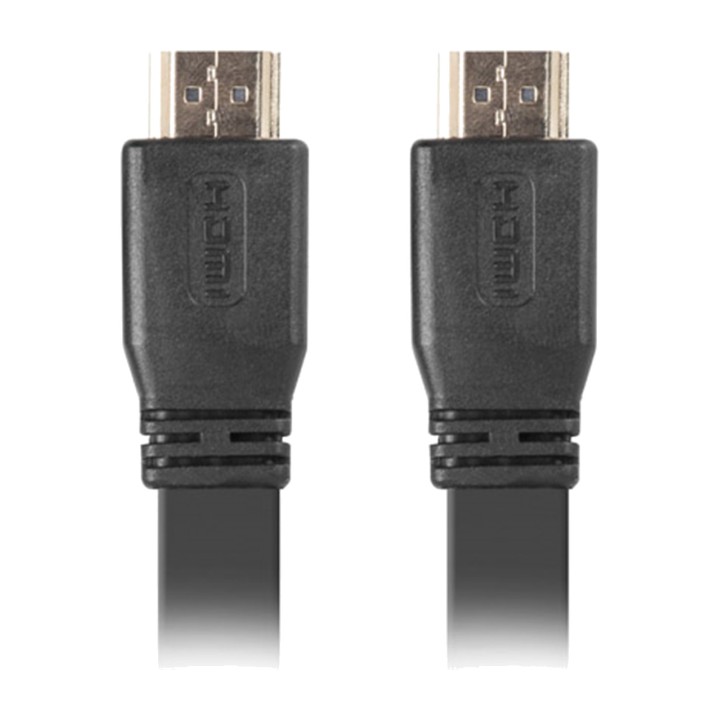 LANBERG Platt HDMI-kabel med hankontakter V2.0 4K 1 M