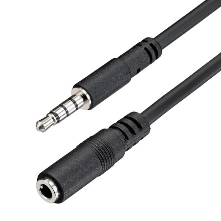 prodlužovací kabel minijack 4pinový pro sluchátka samec–samice 3,5 mm 1 m muhsmf1m