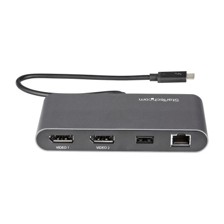 mini dock thunderbolt 3 para 2 monitores displayport con red gigabit 4k60hz 40gbps tb3dkm2dpl