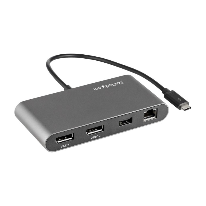 STARTECH.COM Mini dock Thunderbolt 3 para 2 monitores DisplayPort con red Gigabit 4K60HZ 40GBPS TB3DKM2DPL DSP0000040096