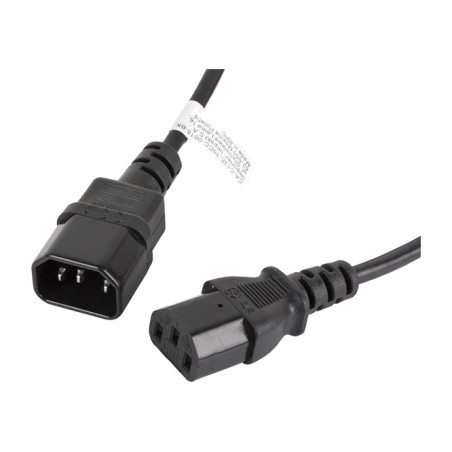 καλώδιο προέκτασης ρεύματος θηλυκό σε αρσενικό για pc iec-c13 c14 180 cm ca-c13e-10cc-0018-bk