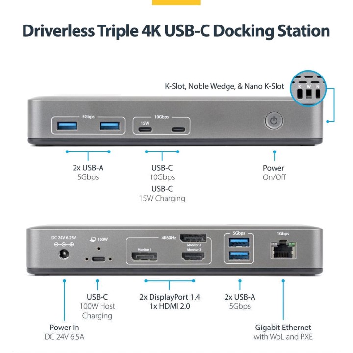 STARTECH.COM 11-in-1-USB-C-Dockingstation für Laptops