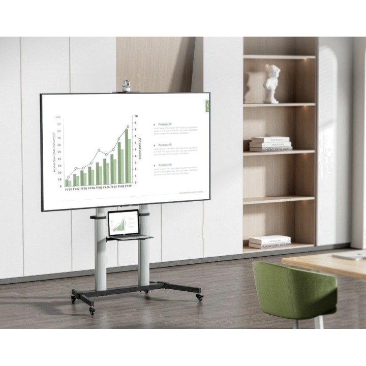 EQUIP TV-Bodenständer mit Rollen und höhenverstellbar 650631