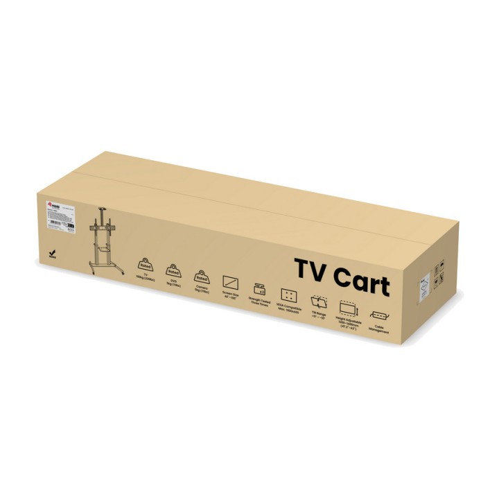 EQUIP Supporto da pavimento per televisore con ruote e