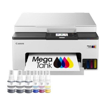multifunction ink tank printer with network, wi-fi and 3 black bottles included maxify-gx1051