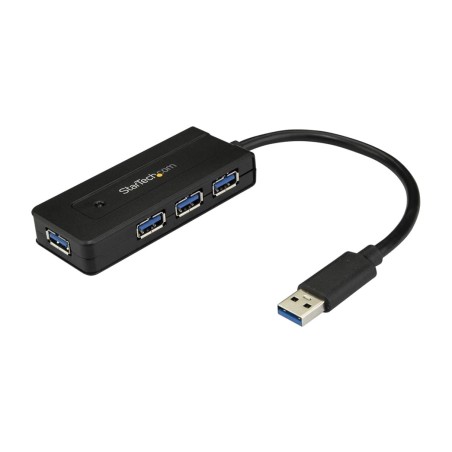 tragbarer usb-hub mit 4 anschlüssen und optionaler stromversorgung 3.0 5gbps st4300mini