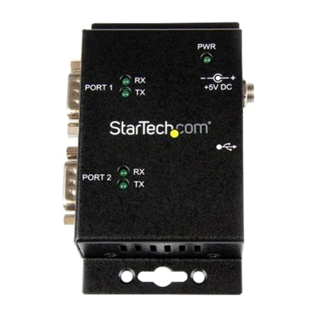 adaptador usb a 2 puertos serie industrial para carril din rs232 db9 921,6kbps icusb2322i