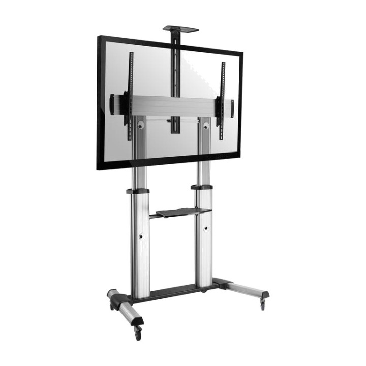 EQUIP Aluminium-TV-Bodenständer mit Rollen 650605 100"