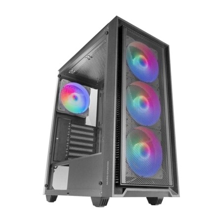 mid-tower pc case with tempered glass window mc-air atx-frgb