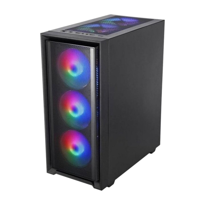 MARS GAMING Caja para PC semitorre con ventana de cristal
