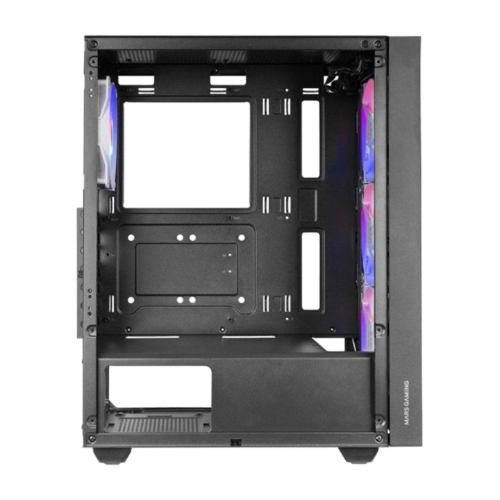 MARS GAMING Midi-Tower-PC-Gehäuse mit Fenster aus gehärtetem