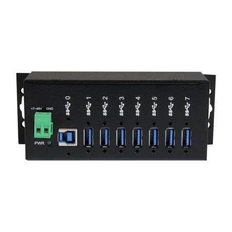 hub usb industriel à 7 ports avec alimentation 3.0 5gbps st7300usbme