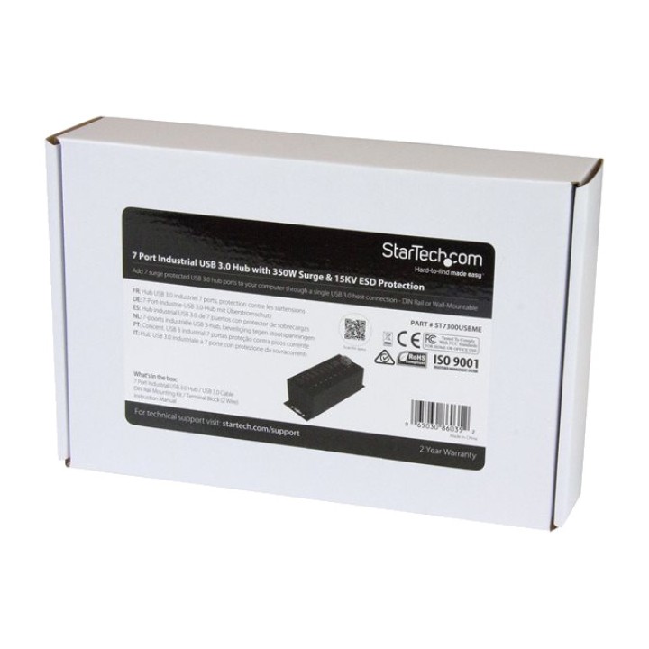 STARTECH.COM Hub USB industriel à 7 ports avec alimentation