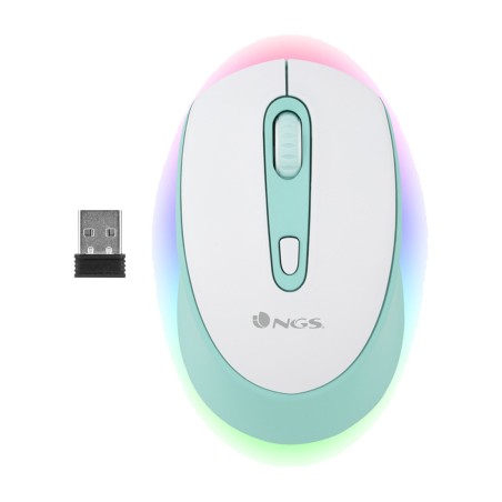 mouse wireless ricaricabile multidispositivo con luci led smog-rb 2400dpi