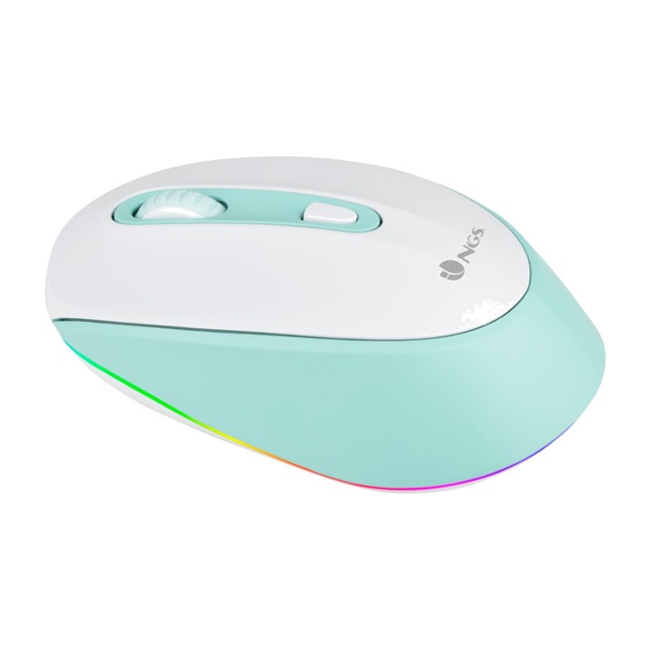 NGS Mouse wireless ricaricabile multidispositivo con luci