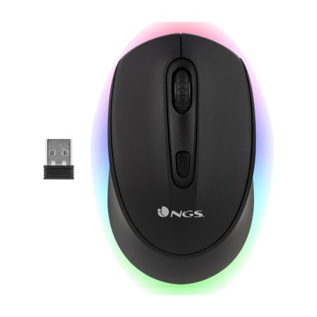 mouse wireless ricaricabile multidispositivo con luci led smog-rb 2400dpi