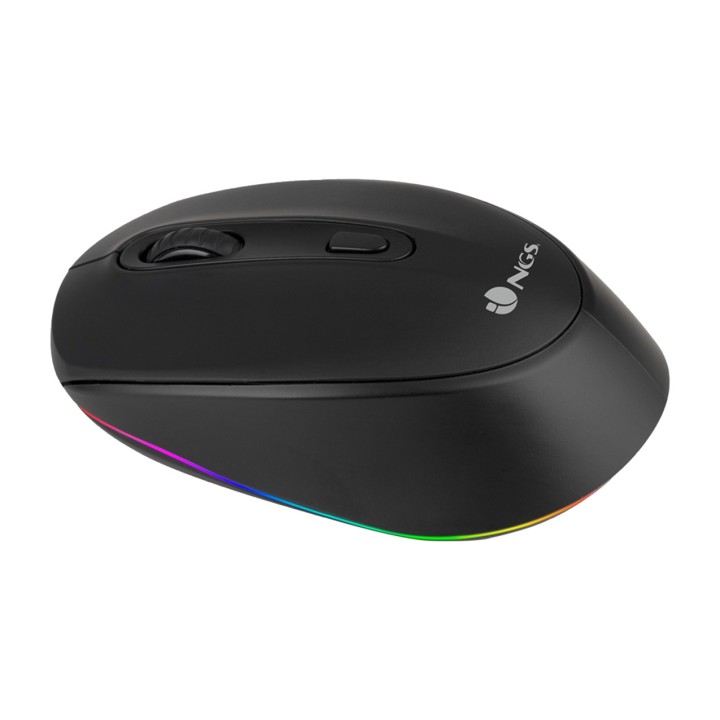 NGS Mouse wireless ricaricabile multidispositivo con luci