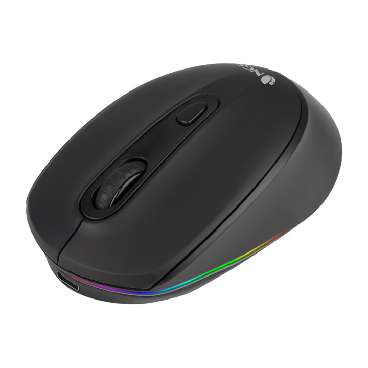 NGS Rechargeable multi-device wireless mouse with LED lights