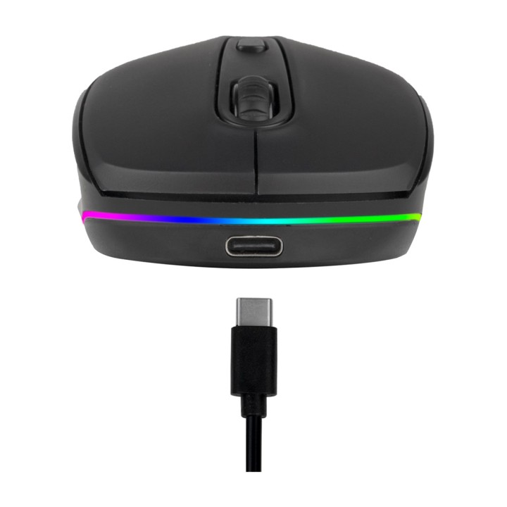 NGS Mouse wireless ricaricabile multidispositivo con luci
