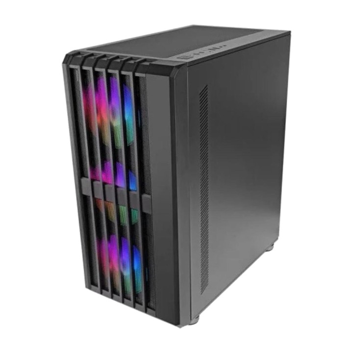 MARS GAMING Caja para PC semitorre con ventana de cristal