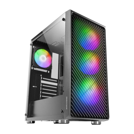 caixa per a pc semitorre amb malla metàl·lica frontal mc-f atx-argb 4x120mm