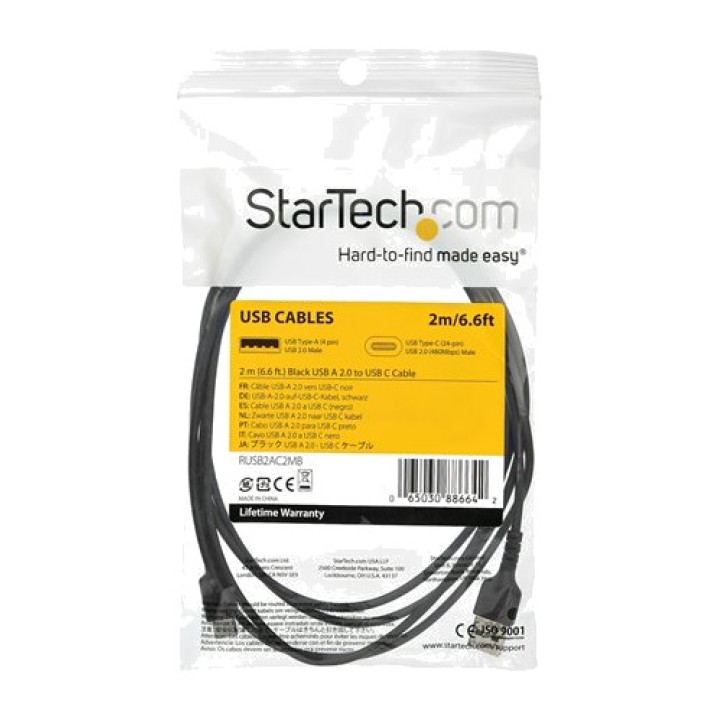 STARTECH.COM Cablu rezistent din aramidă USB-A la USB-C 2.0