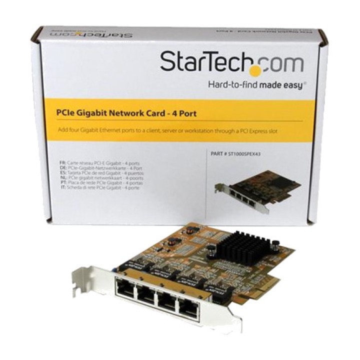 STARTECH.COM PCI-Express-Netzwerkkarte mit 4 Gigabit-Ports