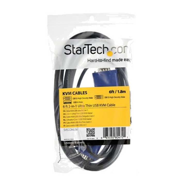 STARTECH.COM Cablu KVM ultrasubțire all-in-one VGA și USB