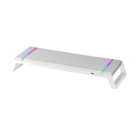 rehausseur d’écran avec éclairage rgb, port usb et tiroir mgs-one 30kg