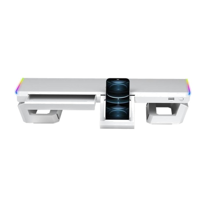 MARS GAMING Elevador para monitor con iluminación RGB,