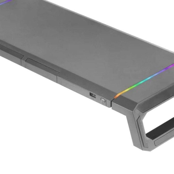 MARS GAMING Rehausseur d’écran avec éclairage RGB, port USB