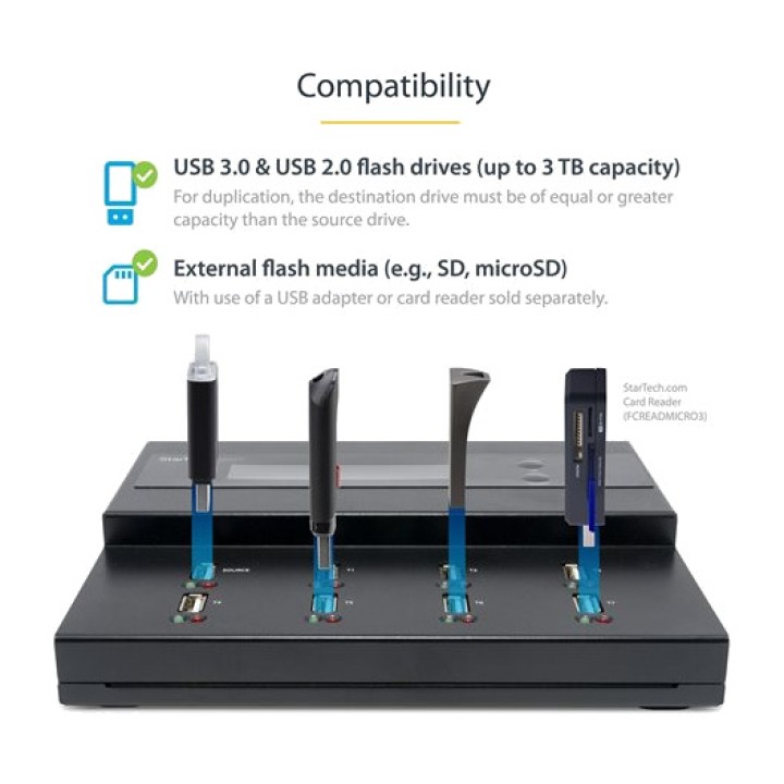 STARTECH.COM Samostatný klonovač a mazač USB pamätí 2.0 1:7
