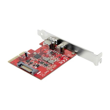pci express card with 2 usb-a and usb-c ports 3.1-gen2 10gbps pexusb311ac3
