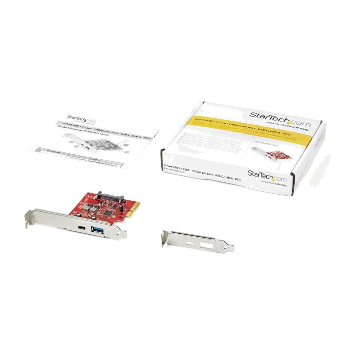 STARTECH.COM Carte PCI Express avec 2 ports USB-A et USB-C