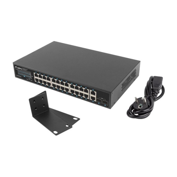LANBERG Switch Gigabit PoE+ non administrable 26 ports avec