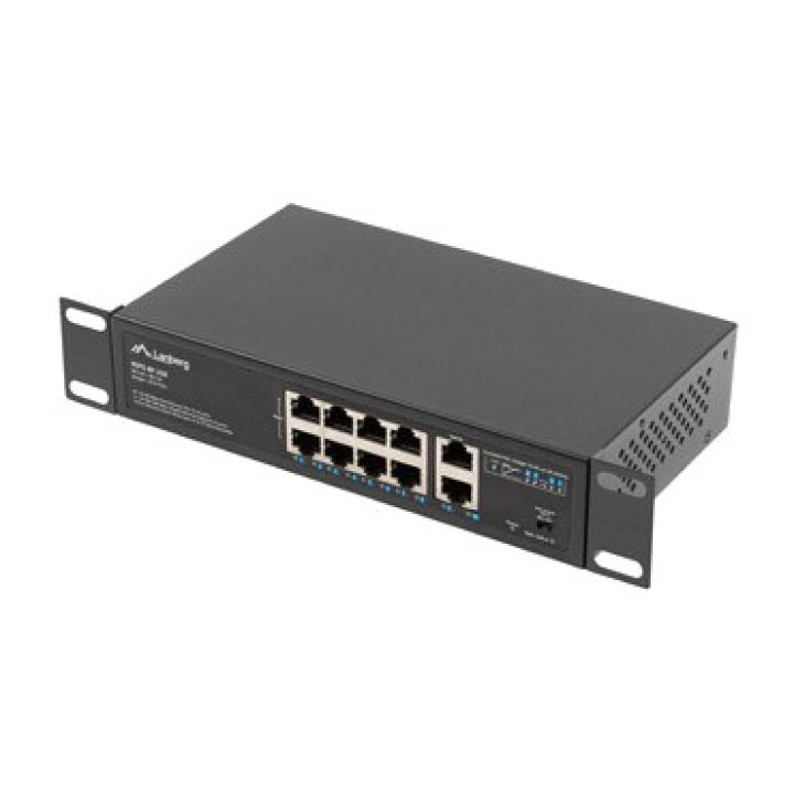 LANBERG Switch PoE+ non gestito a 10 porte per rack