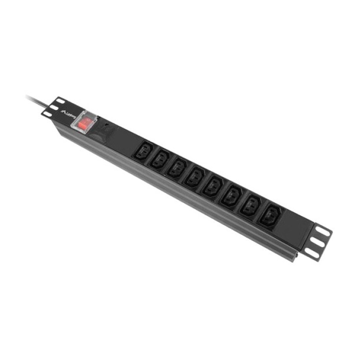 LANBERG Multipresa a 8 prese IEC con interruttore per