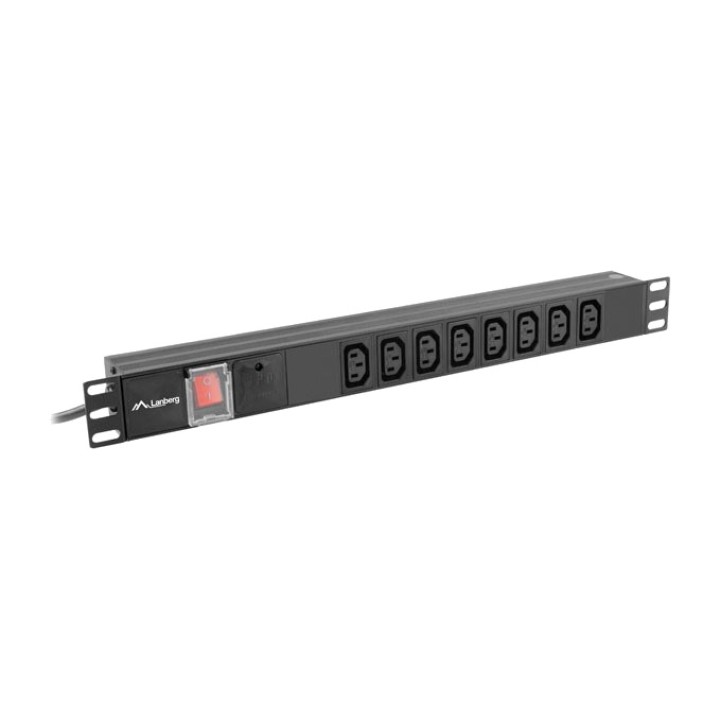 LANBERG Multipresa a 8 prese IEC con interruttore per
