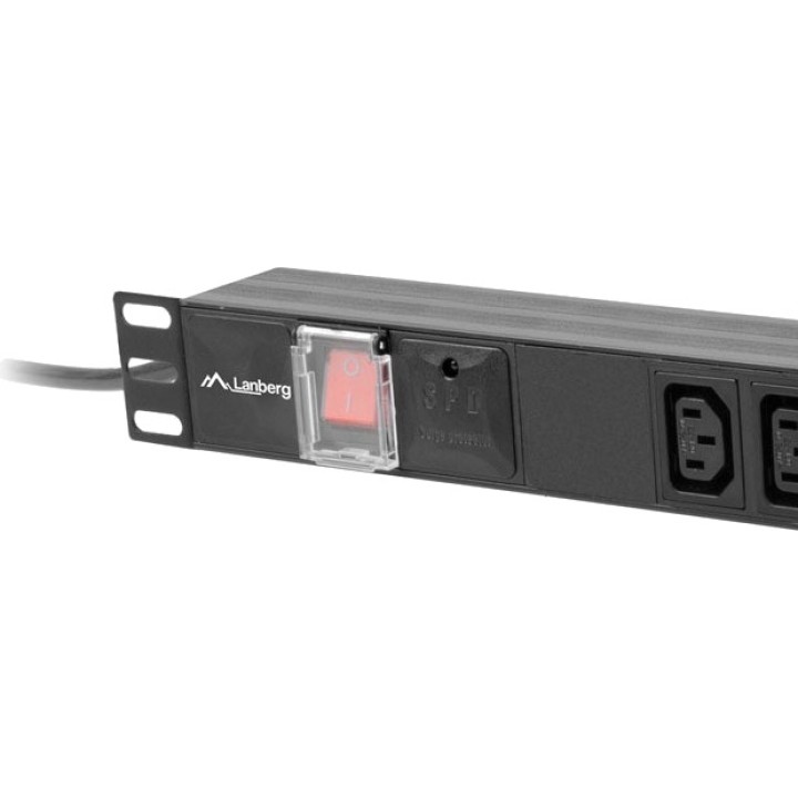LANBERG Regleta de 8 tomas IEC con interruptor para armario