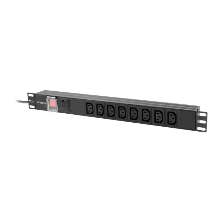 LANBERG Multipresa a 8 prese IEC con interruttore per
