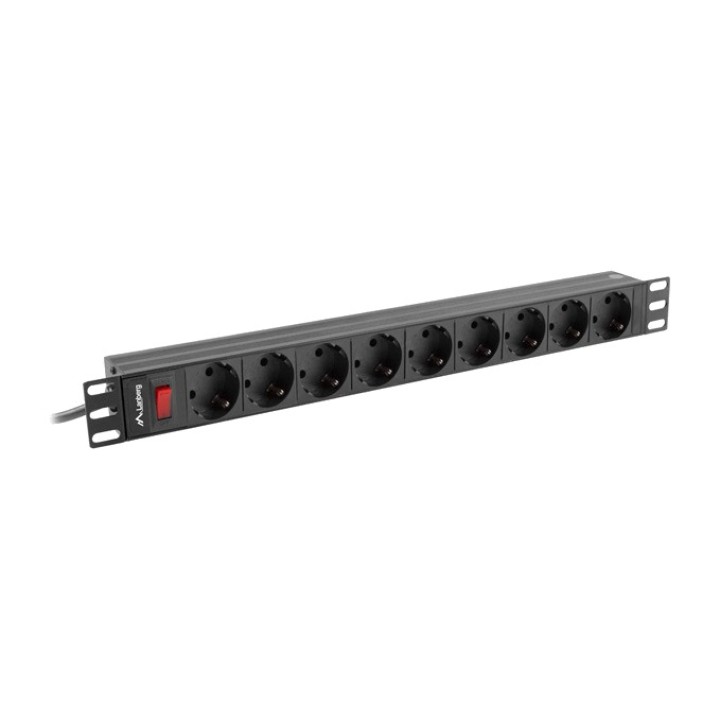 LANBERG Multiprise Schuko à 9 prises avec interrupteur pour