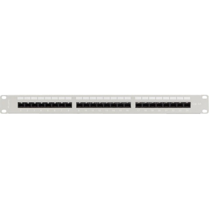 LANBERG 24-Port-Patchpanel mit integriertem Kabelmanager für