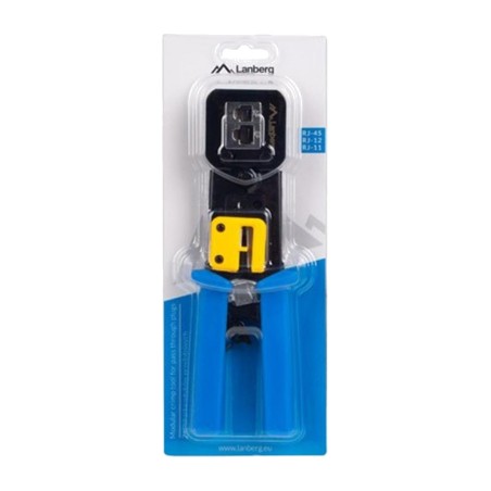crimpadora de trinquete para conectores pasantes rj45 rj12 rj11 nt-0204
