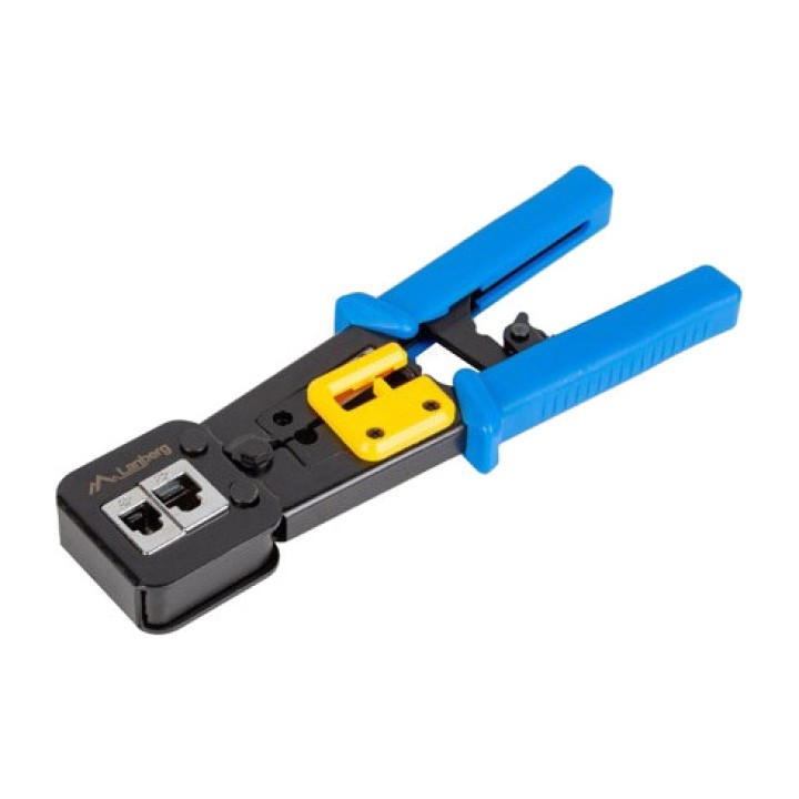 LANBERG Ratschen-Crimpzange für Durchgangsstecker RJ45 RJ12